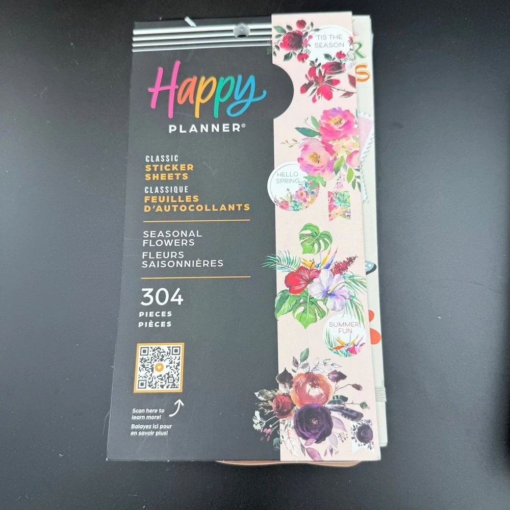 Happy Planner Sticker Book Bundle 8pc Moody Florals Bright Essentials Seasonal